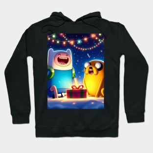 Epic Yuletide Adventures Unleashed: Adventure Time Christmas Art for Whimsical Holiday Designs! Hoodie